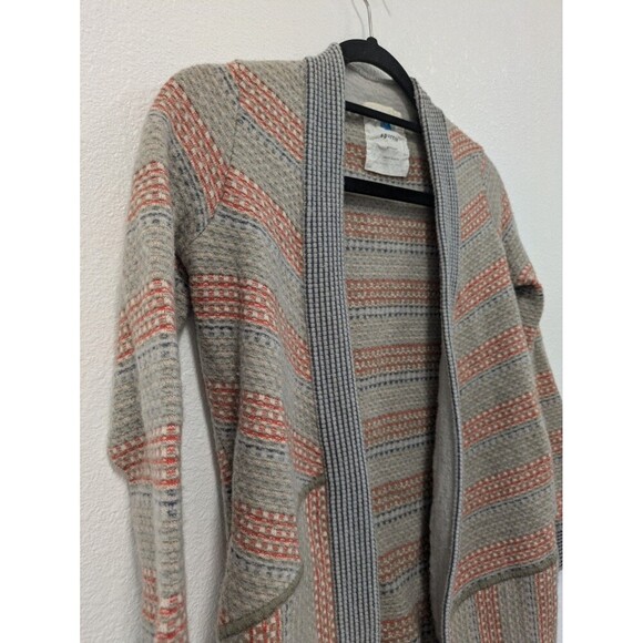 Anthropologie Sparrow Gray Wool Cotton Cardigan Duster sz M Comfy Cozy Chic - Picture 9 of 10